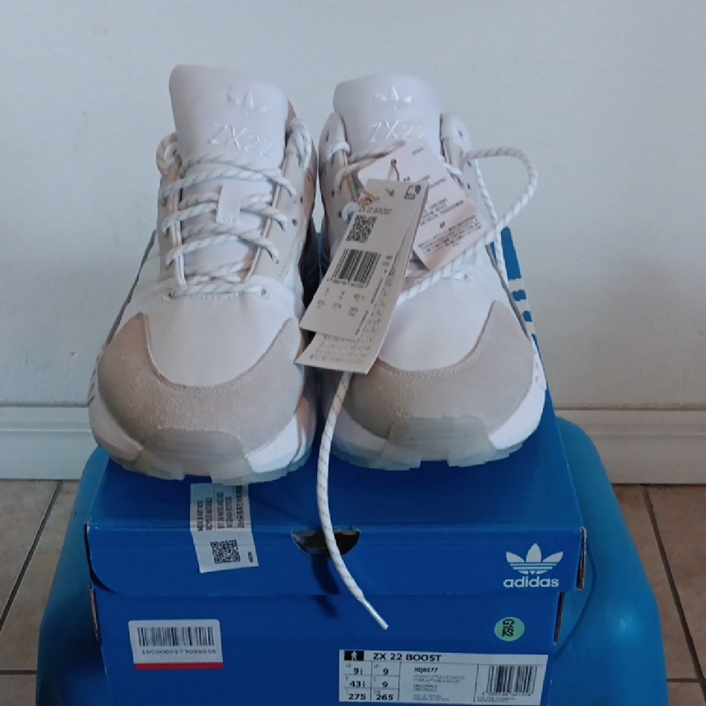 Adidas Kids ZX 22 Boost White Shoes